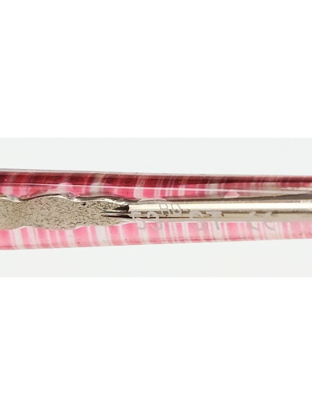 53rd ST Rose Eyeglasses Frames 53-16-135 Pink Striped Oval Womens Vintage
